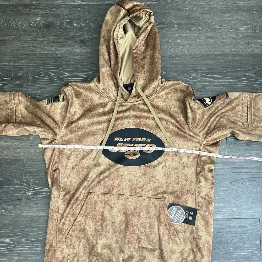 New York‎ Jets Nike 2023 Salute To Service Club Hoodie Brown MEDIUM NFL Sporty